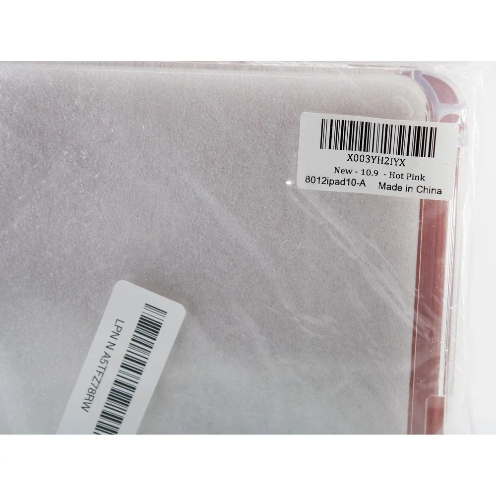 iPad 10th Gen 10.9 Case Hot Pink Smart Folio Clear Back Cover